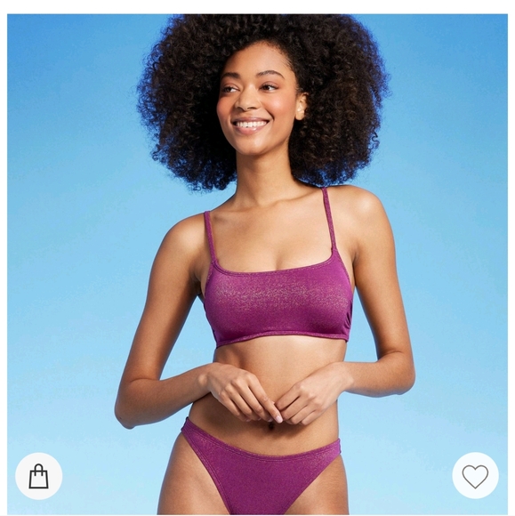 Nwt shade and short purple metallic bikini underwire - Picture 1 of 4